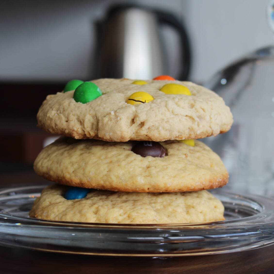 Galleta con M&M's