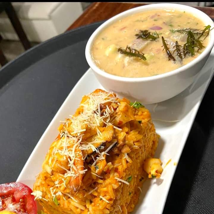 Leche de Tigre + Arroz Favorito + Chicha Morada