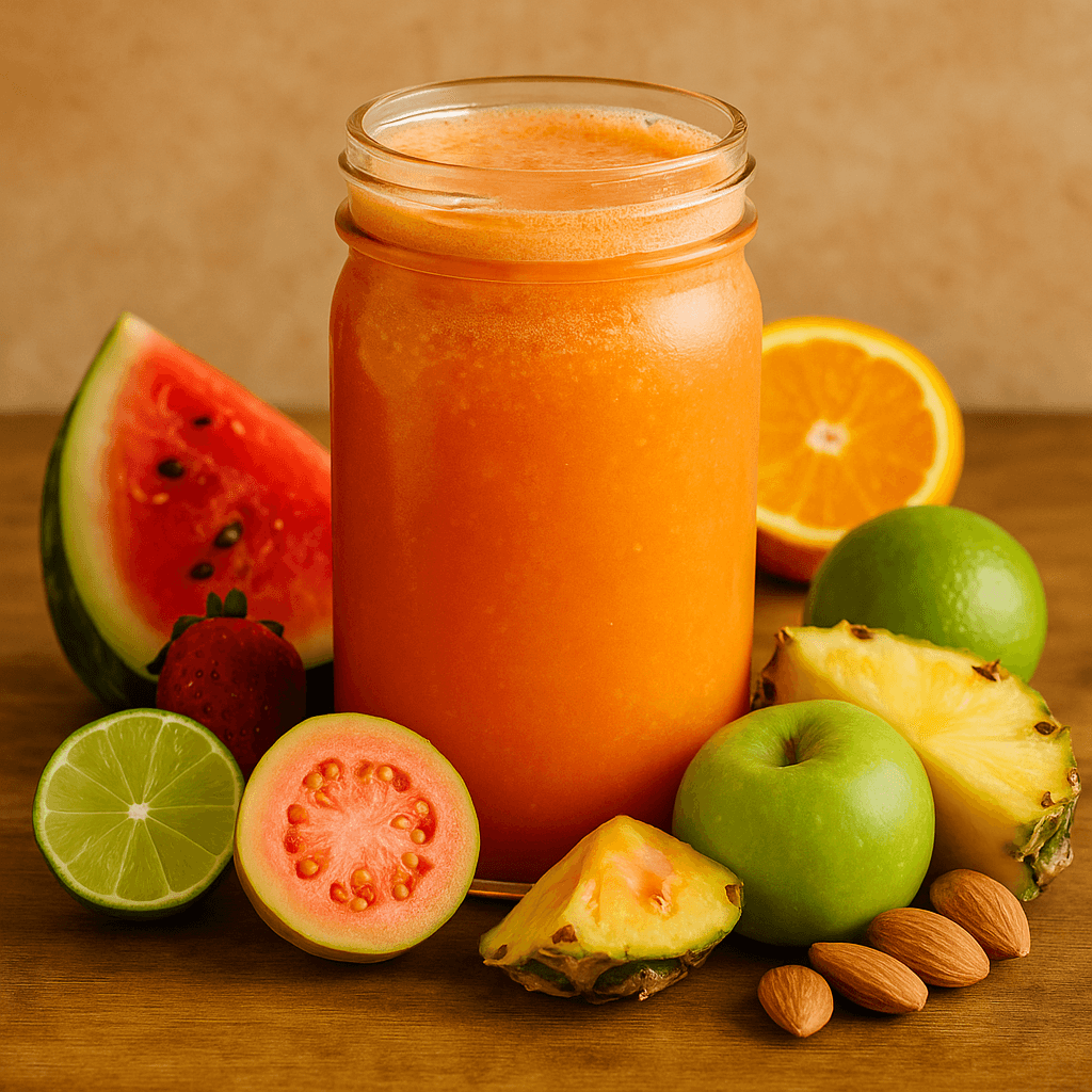 Jugo con las Frutas y Verduras que más te Gustan
