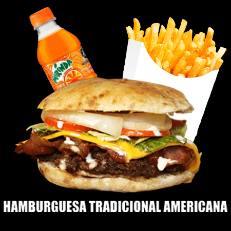 Hamburguesa Americana+Papas+Refresco