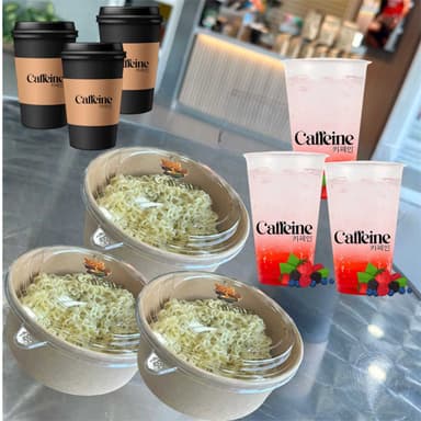 3 RAMEN KAPEIN + 3 SODAS KOREANAS + 3 CAFÉS