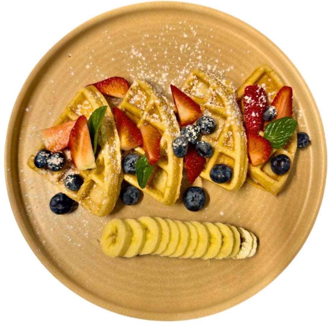 Waffles Con Fruta