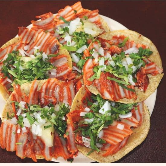 5 Tacos de Maíz Pastor + Refresco