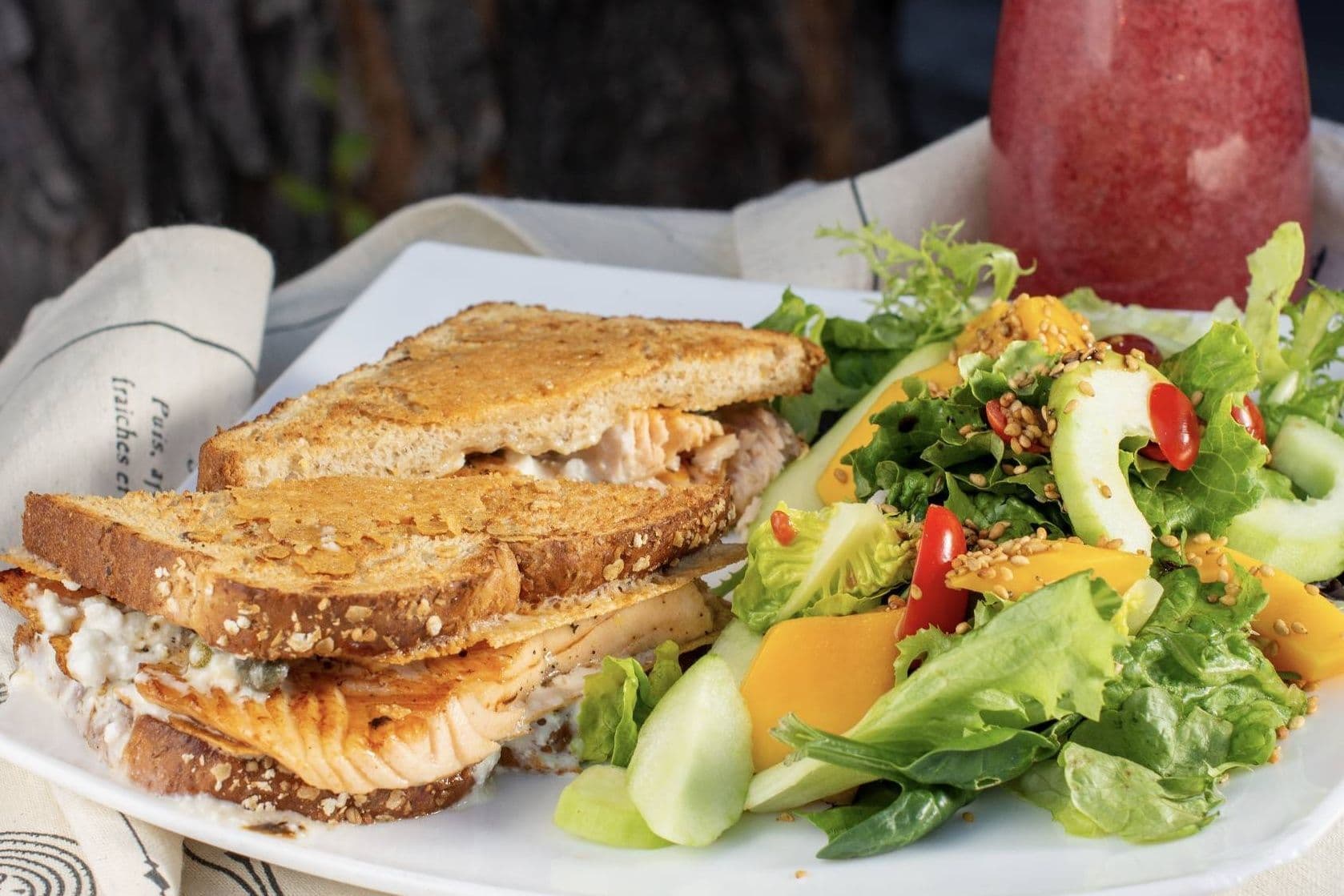 Sándwich Salmón Nuez Deli