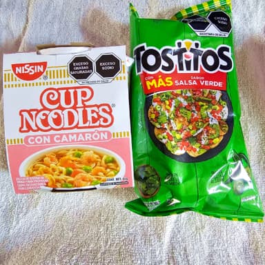Nissin Sabor Camaron Preparada Con Tostitos Verdes