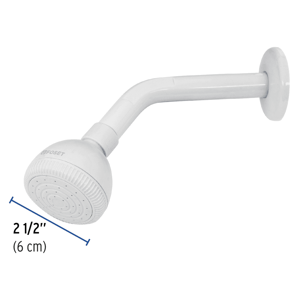 Regadera de ABS Blanca Foset 2-1/2"