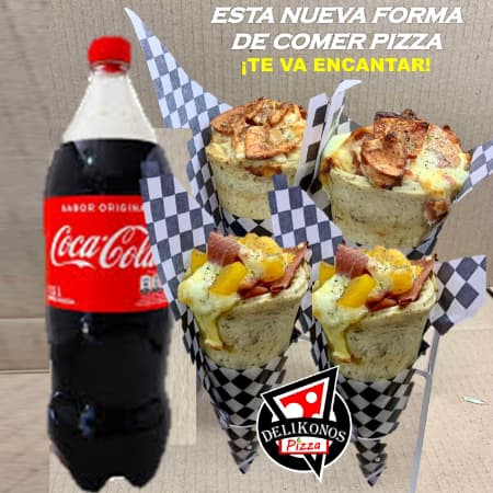 2 cono rancherito + 2 cono hawaiano + coca  1,5