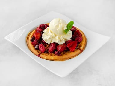 Waffle de Frutos del Bosque