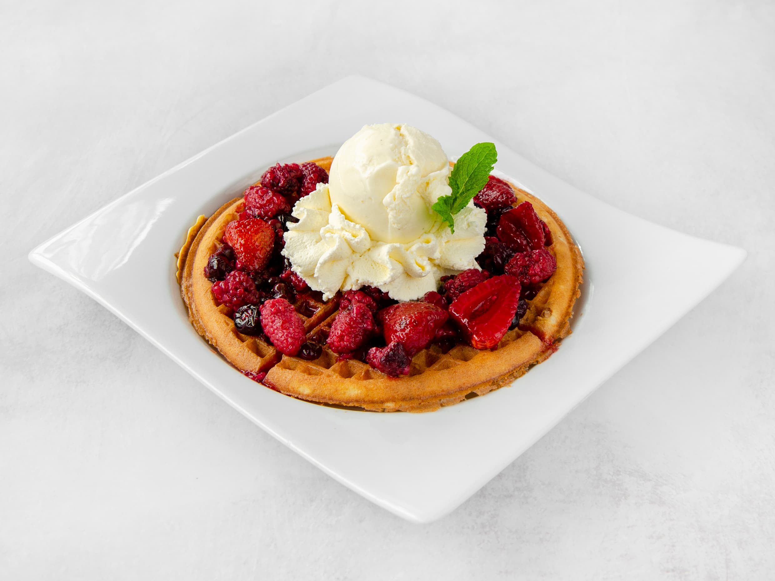Waffle de Frutos del Bosque