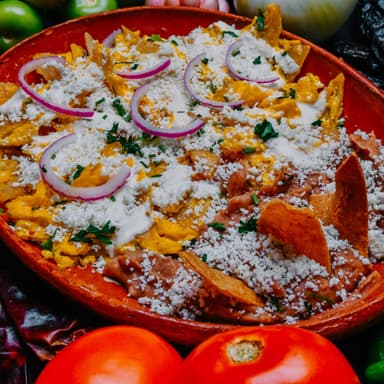 Chilaquiles mezclados con Huevo Promo
