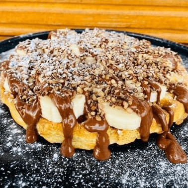 Waffle de Nutella con Plátano