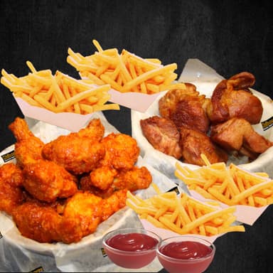Nuevo! Alitas+Chicharrones (4 Personas).