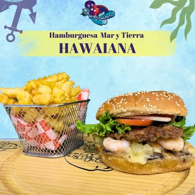 Hamburguesa Mar y Tierra Hawaiana