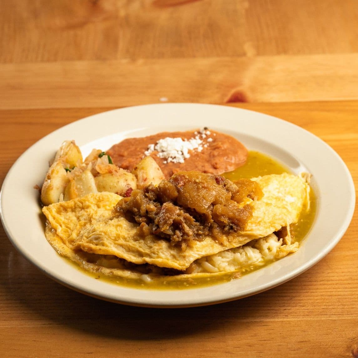 Omelette con guisado