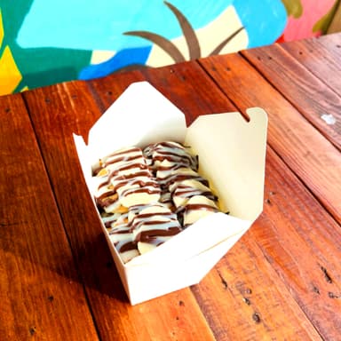Mini Hot Cakes con Nutella, Lechera y Plátano