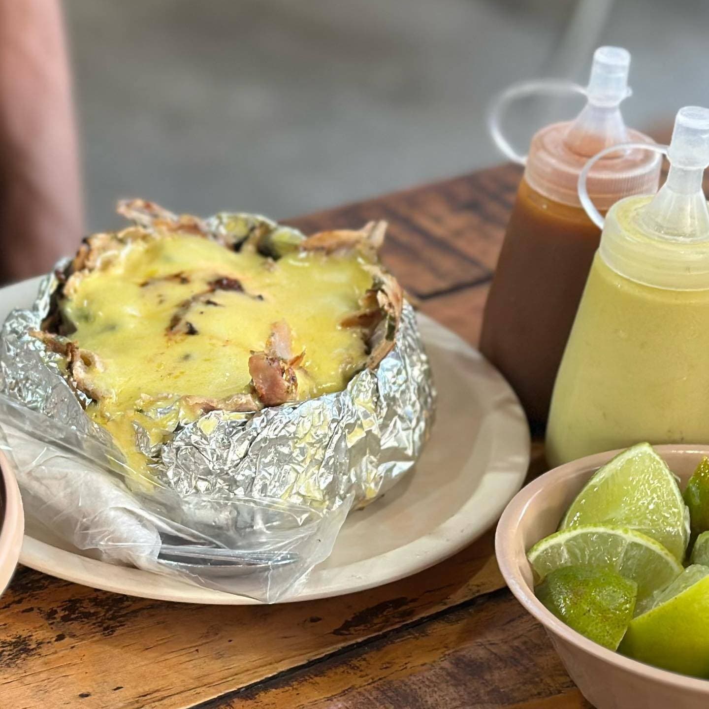 Papa horneada al pastor