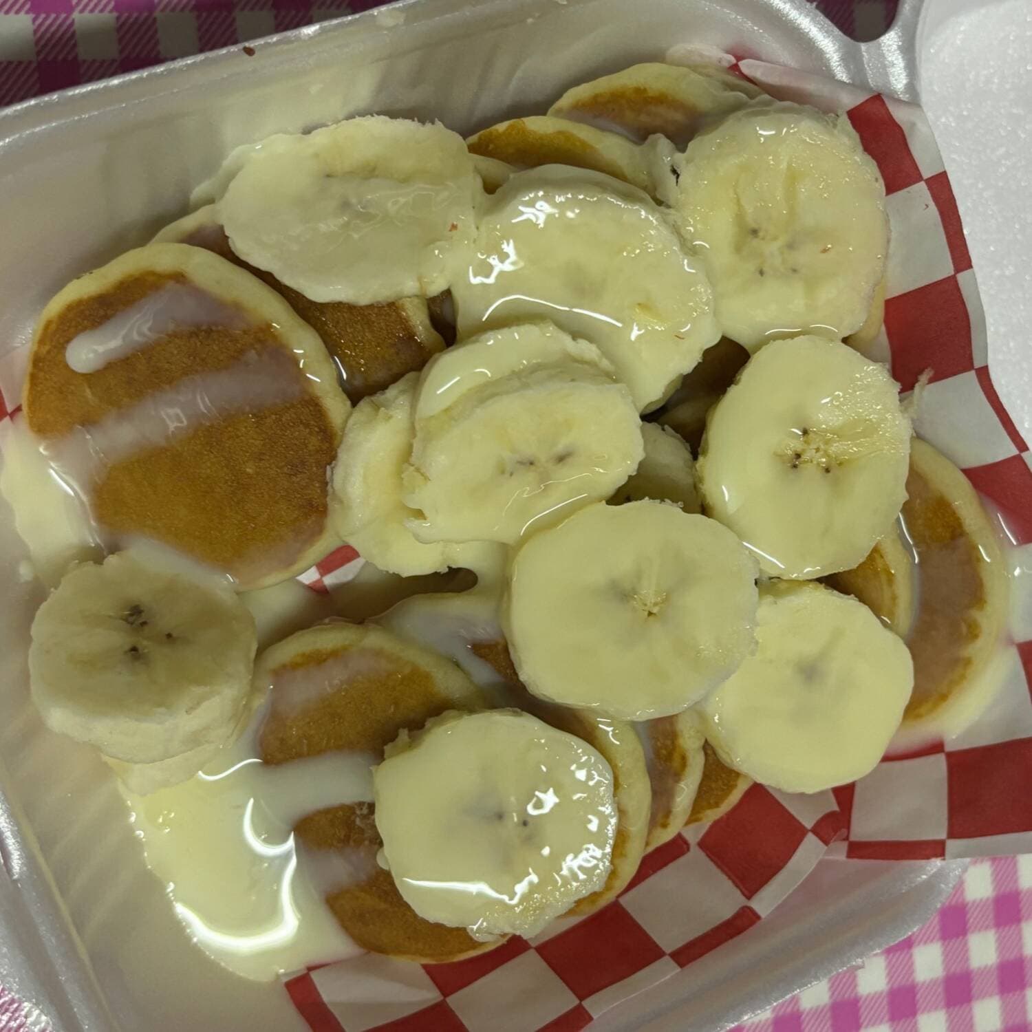 MINI HOTCAKES PLATANO CON LECHERA(14 PIEZAS)