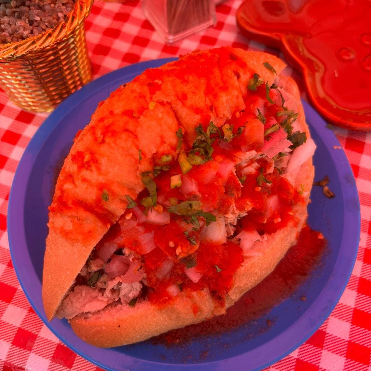 Torta Ahogada de Carnitas
