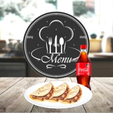 Combo Tacos de Harina (nopales con Carne Molida)
