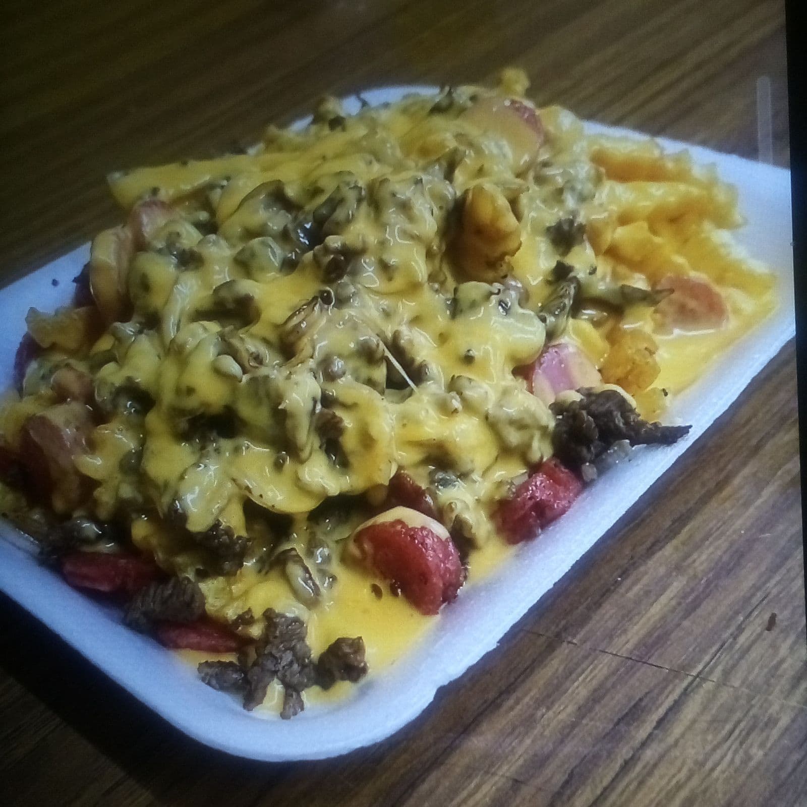 Cheesy fríes