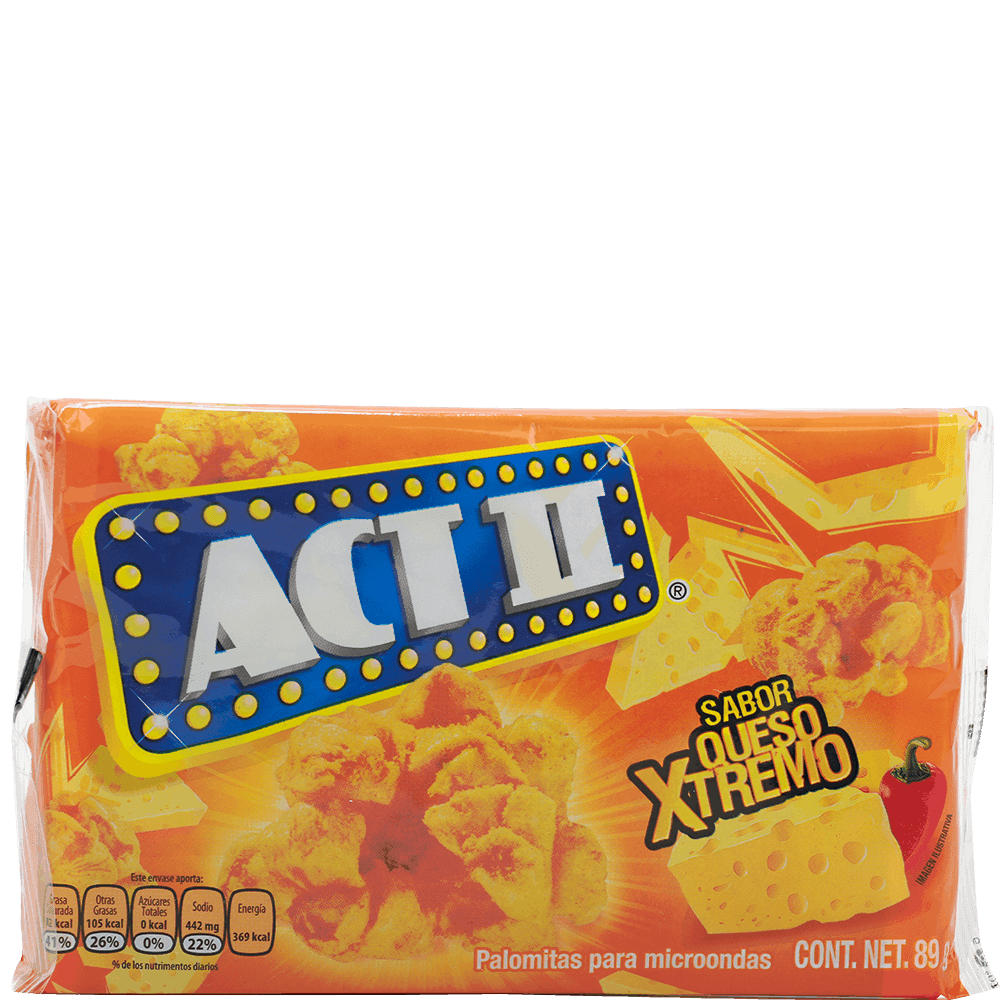 Palomitas ACT II Queso Xtremo 89g