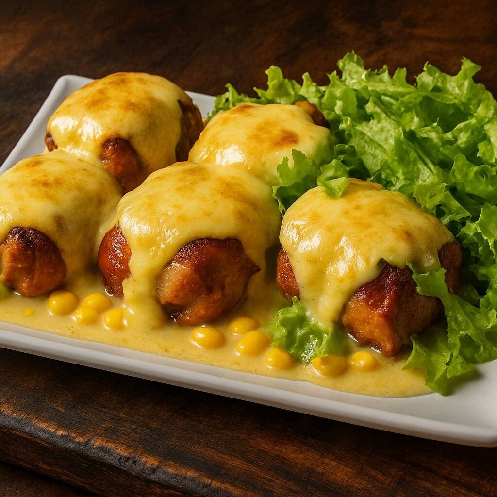 Chuzo de Pollo con Tocineta Desgranado