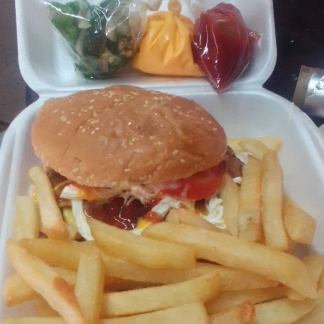 Hamburguesa Sencilla con Papas