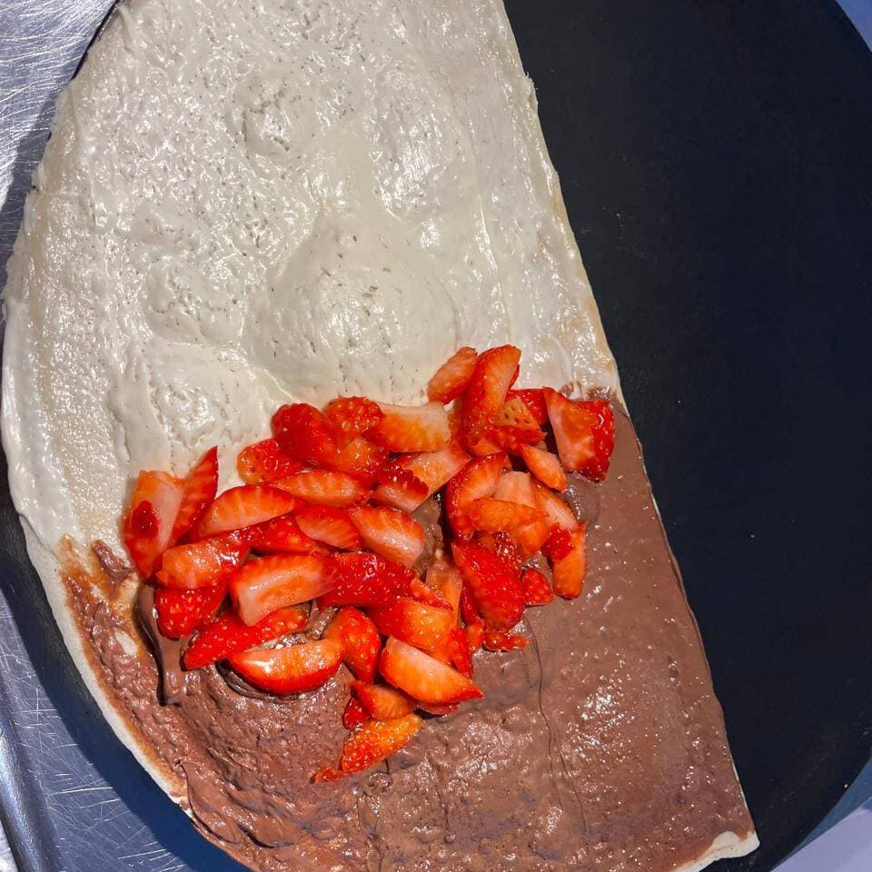 Crepa de Nutella, Philadelphia y Fresa