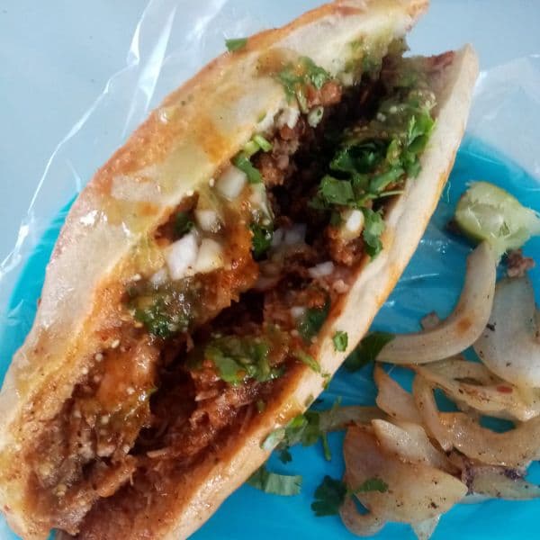 Lonche de Papas con Chorizo