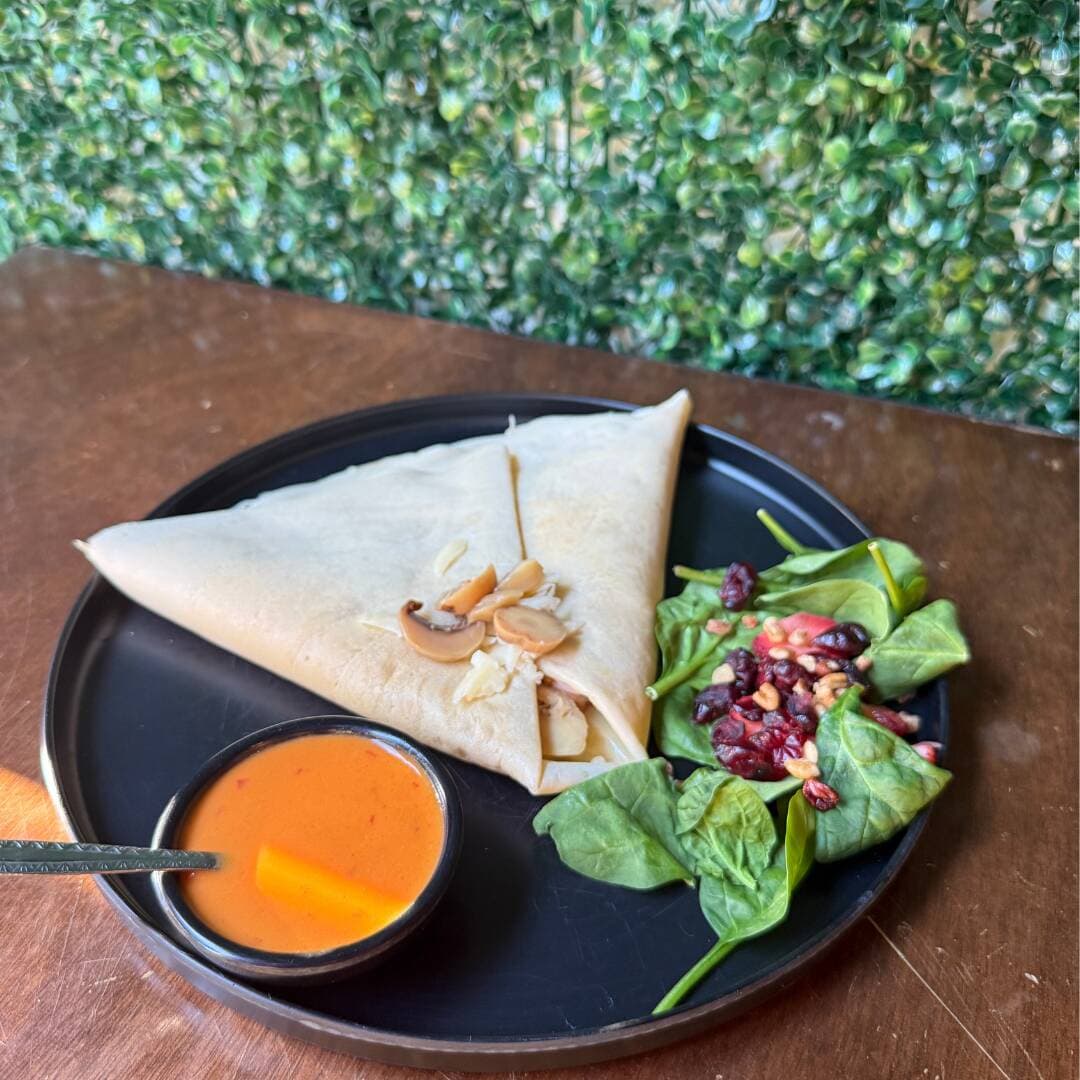 Crepa Jamon Pavo/Queso/Champiñones
