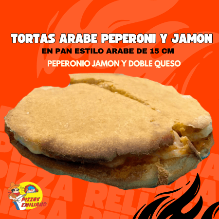 Torta Árabe de Pepperoni, Jamón  y Queso