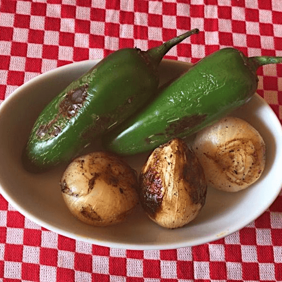 Bolsita de Cebollas y Chiles Asados