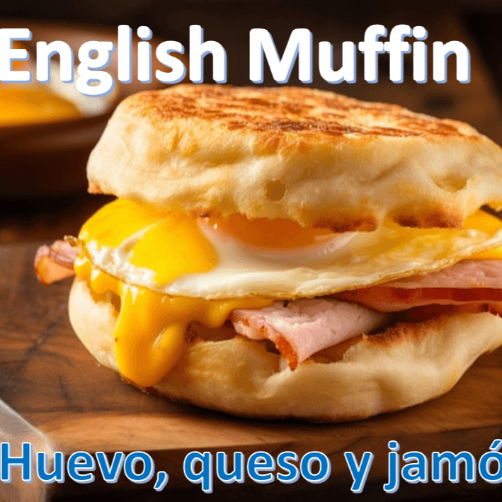 English Muffin de Jamon, Huevo y Queso