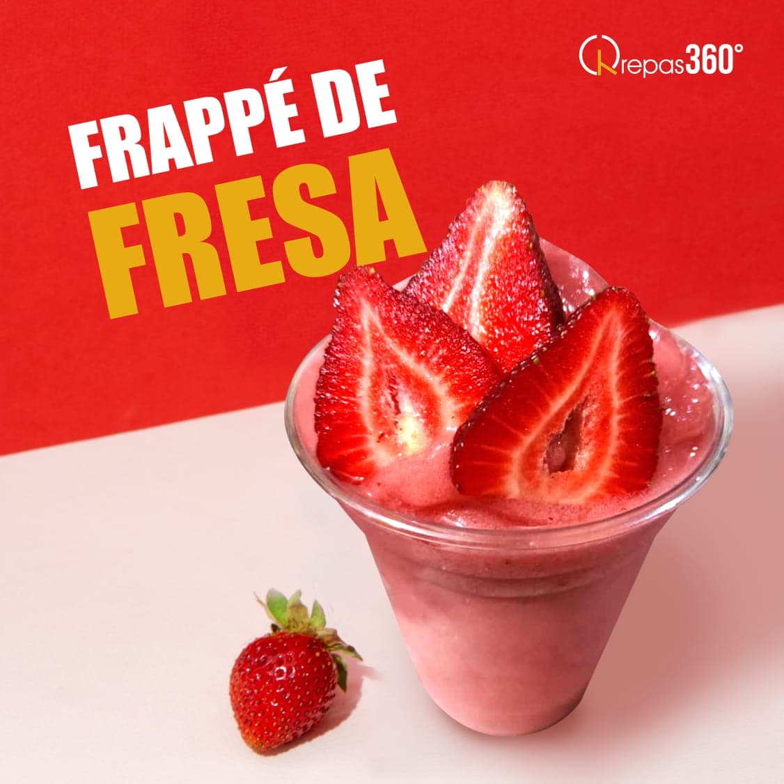 Frappé Fresa (16 Oz)