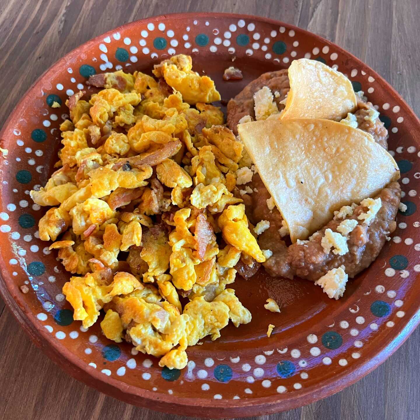 Huevos c Tocino/Jugo de Naranja o Café de Olla