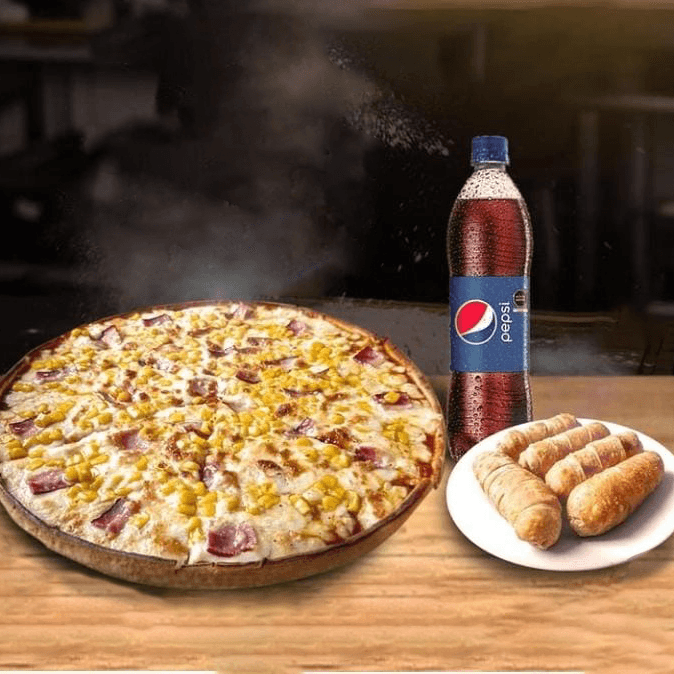 1 PIZZA PRIMAVERA+5 TEQUEÑOS DE QUESO+PEPSI 600ML