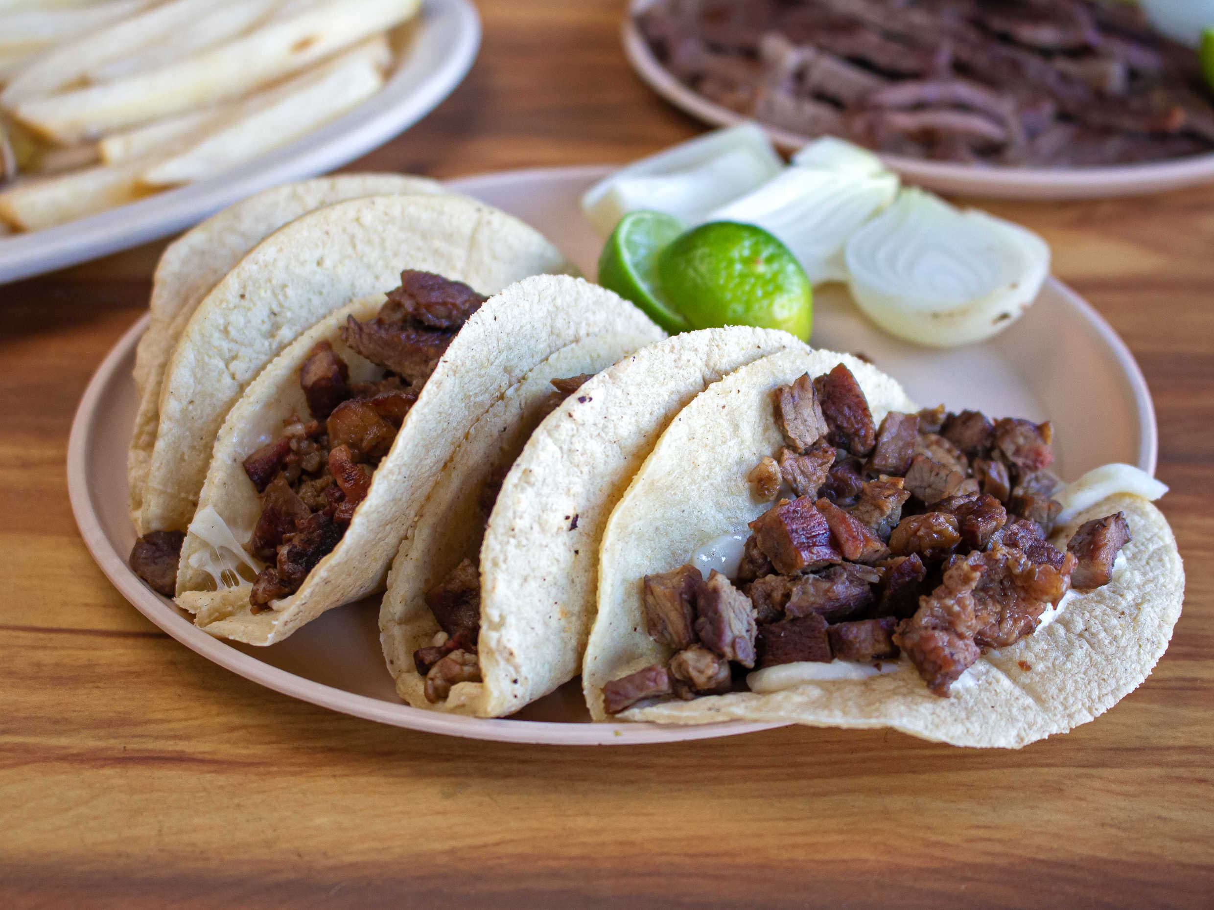 Orden de tacos Mini de Maíz