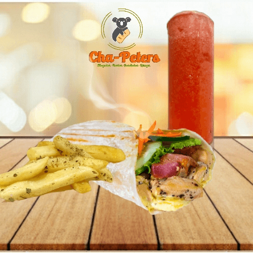 NUEVO COMBO Wrap chicken and bacon + Papas + Agua