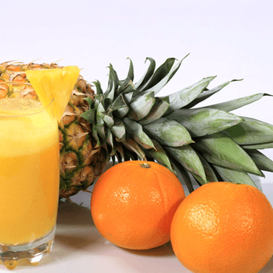 Jugo Tropical-Naranja, Fresa, Piña, Melón, Manzana