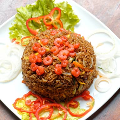 Arroz con camarones