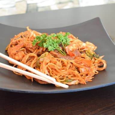 Pastas Mixta ( Camaron, sirlon y pollo)
