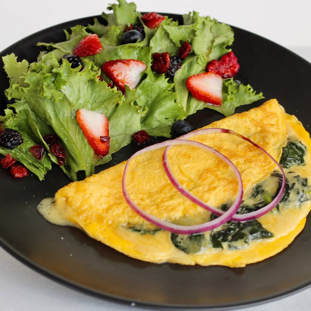 Omelette Espinacas con Crema
