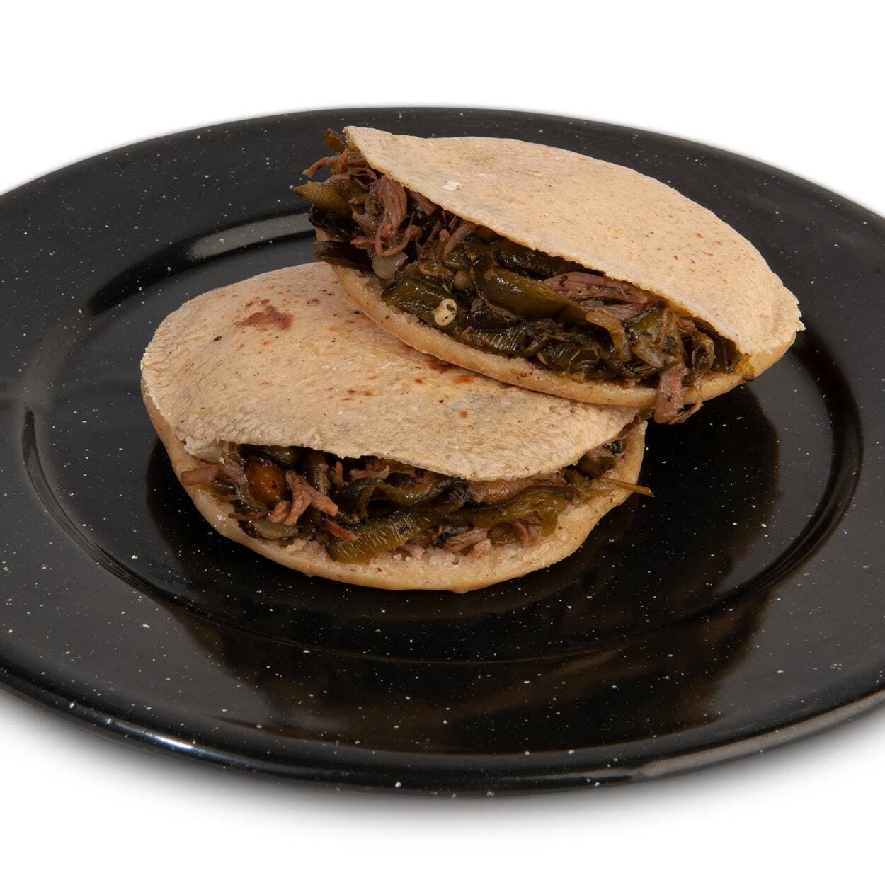 Rajas con Carne Deshebrada de Res