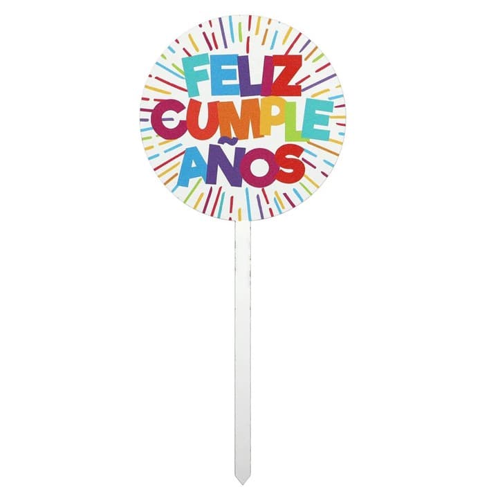 Cake topper Feliz cumple color