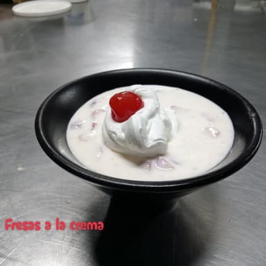 Fresas a la crema