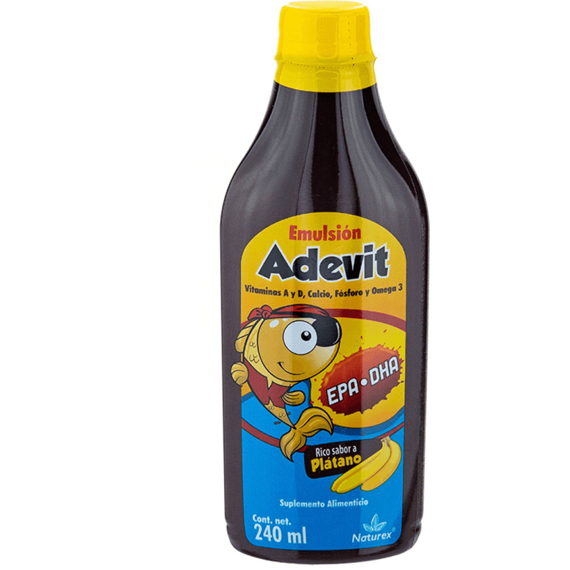 ADEVIT EMULSIÓN SABOR PLÁTANO FCO. 240 ML.