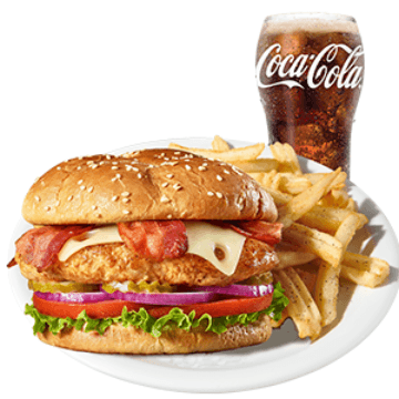 Pig N' Chicken Burger + Coca Cola