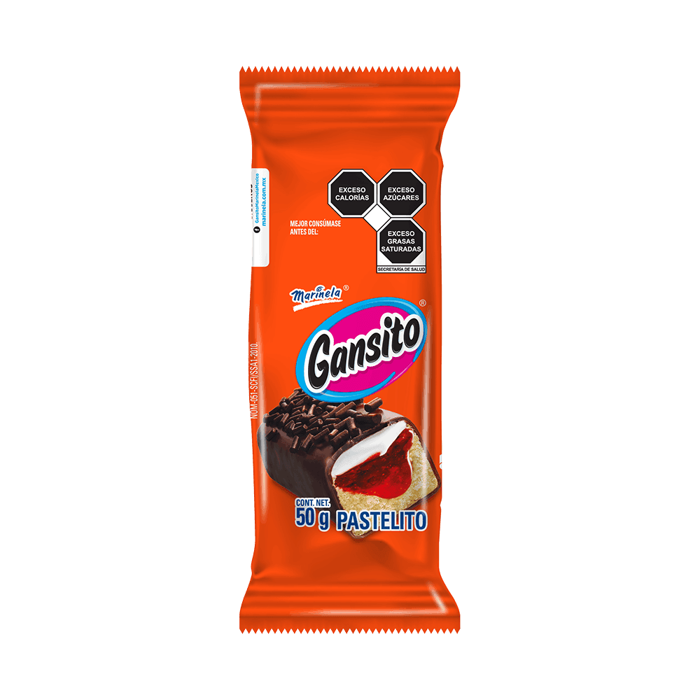 Pastelito Gansito Marinela 50 gr bolsa chocolate