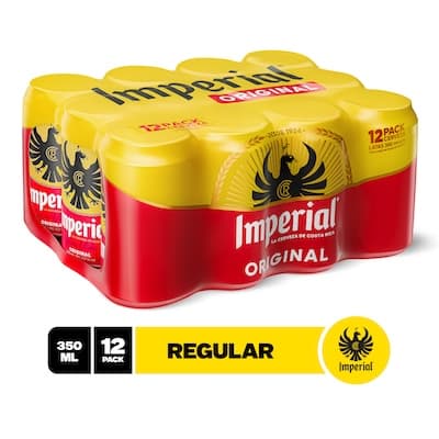12 Pack Cerveza Imperial 350 ml Lata