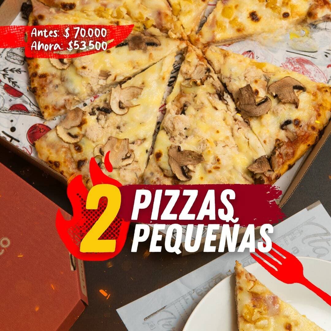 2 PIZZAS PEQUEÑAS